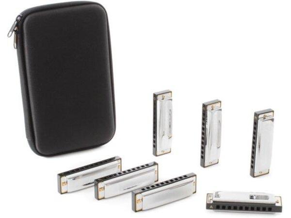 Hohner Blues Band Harmonica 7 Pack w/Case
