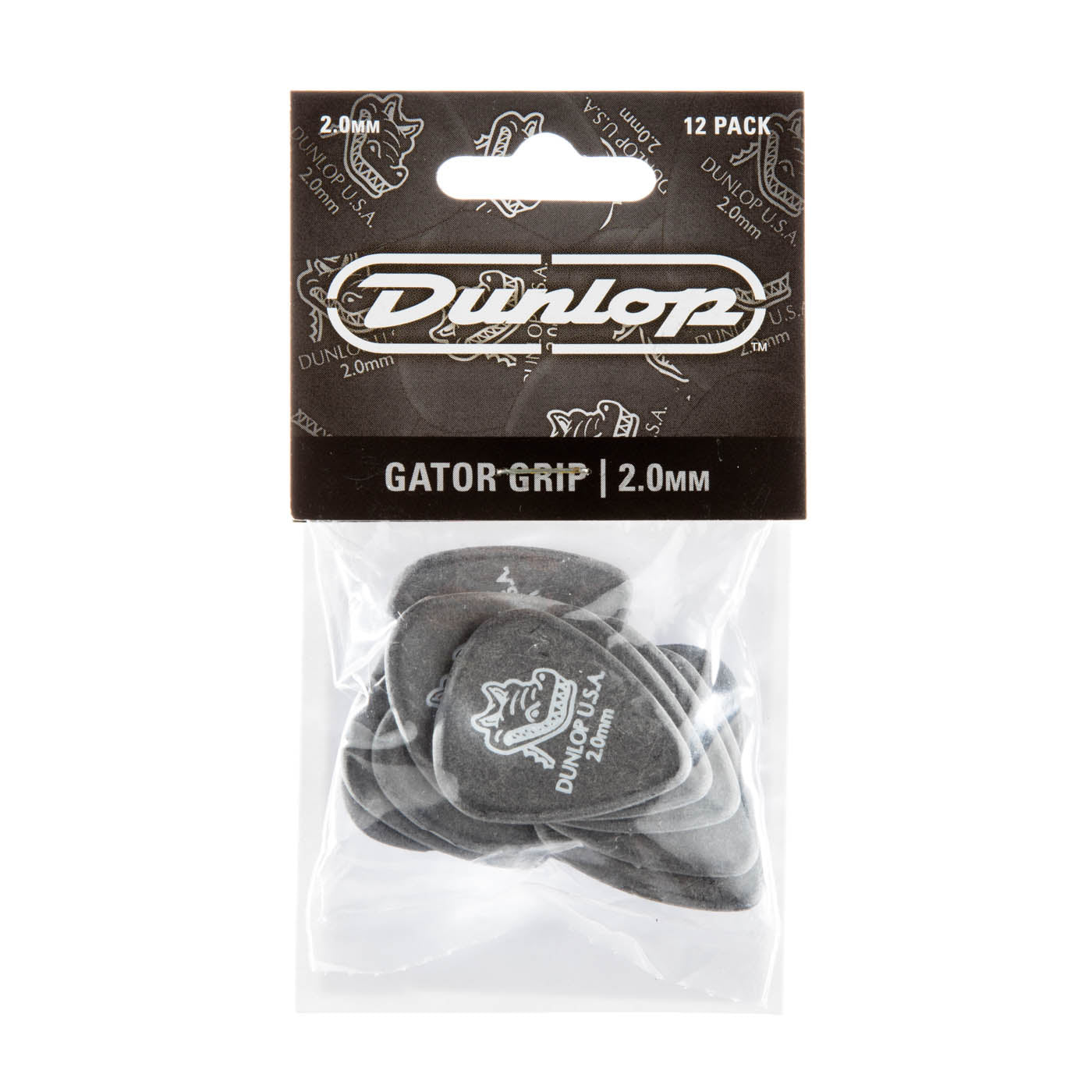Dunlop 2.0mm Gator Grip Guitar Pick (12/Bag)