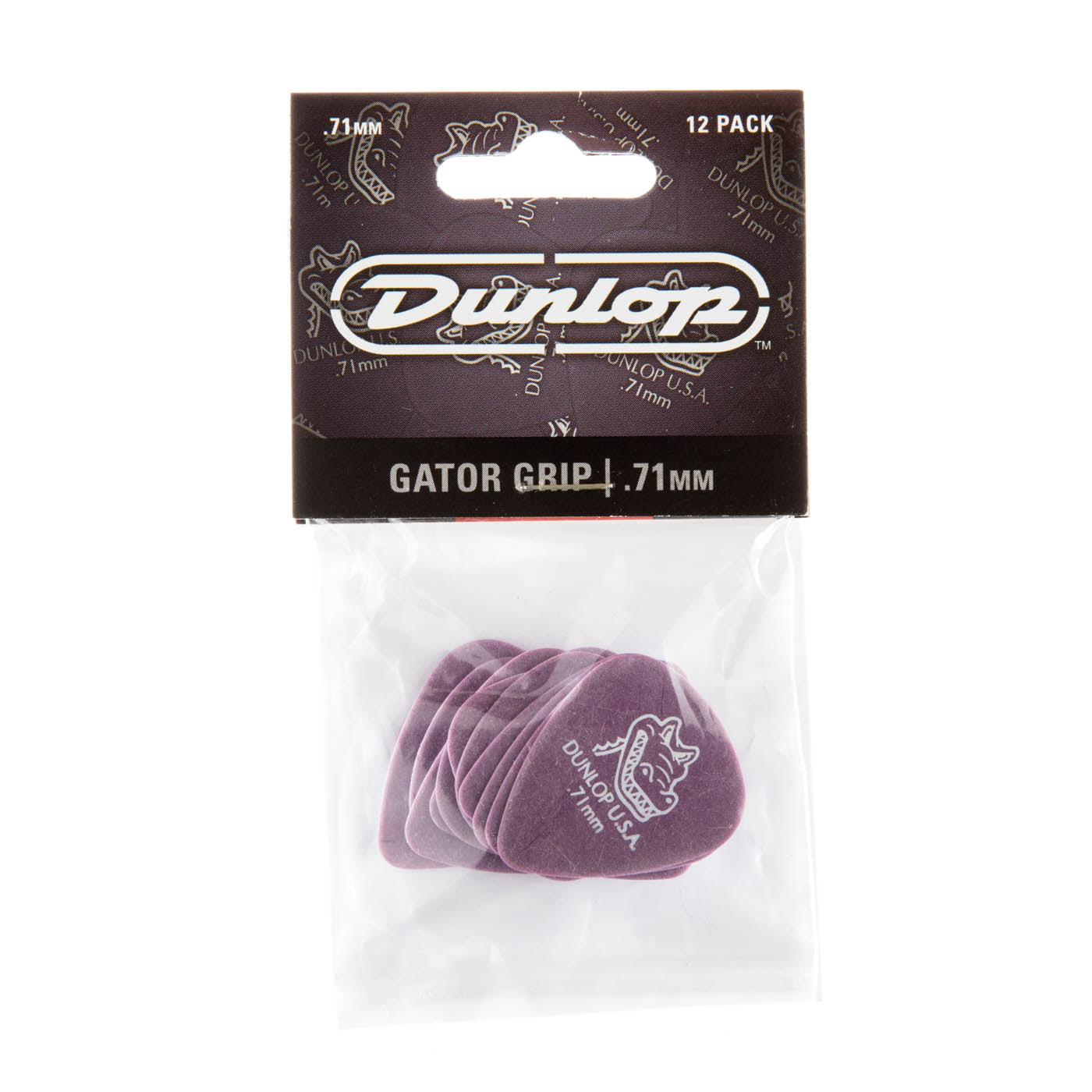 Dunlop 0.71mm Gator Grip Guitar Pick (12/Bag)