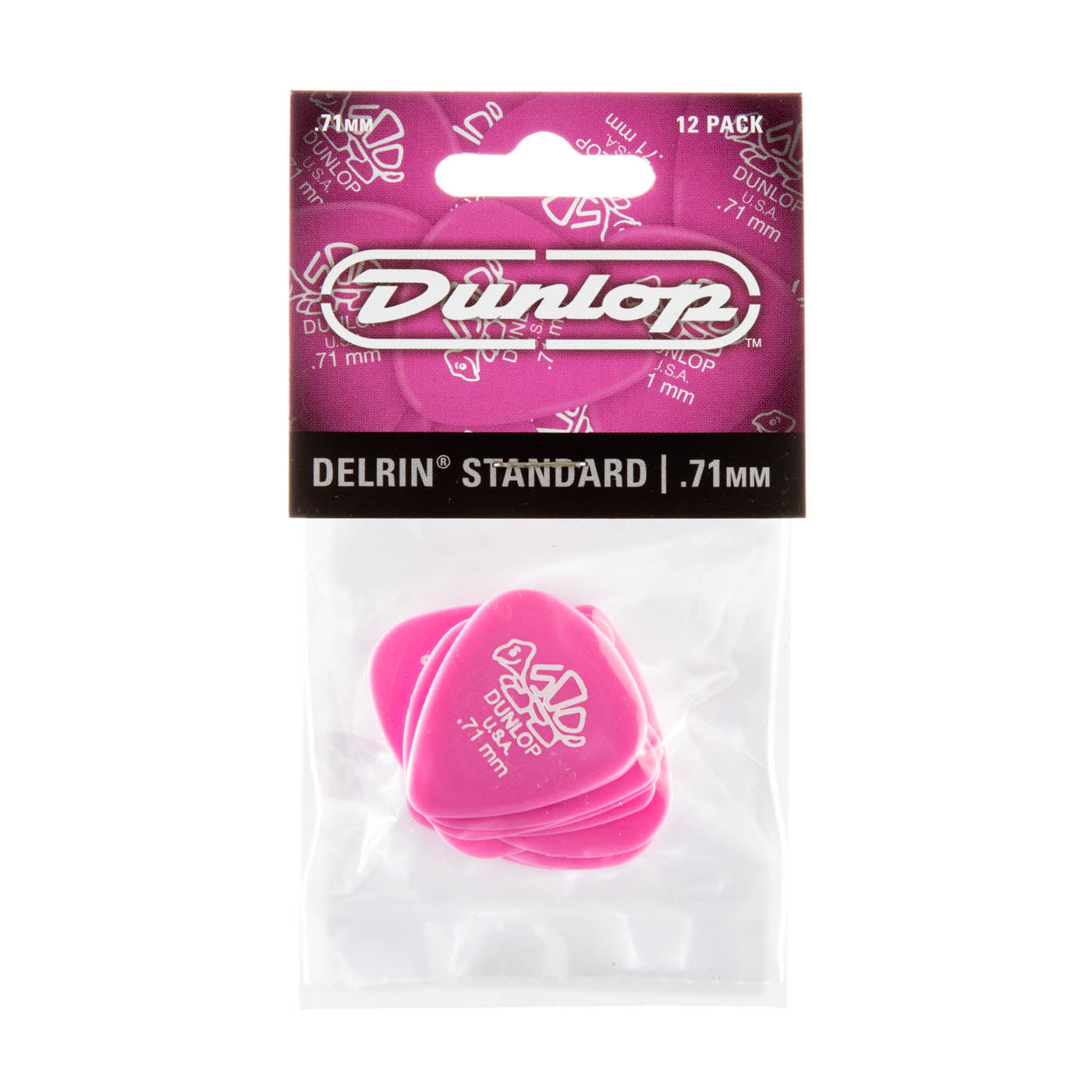 Dunlop 0.71mm Delrin 500 Guitar Pick (12/Pack)