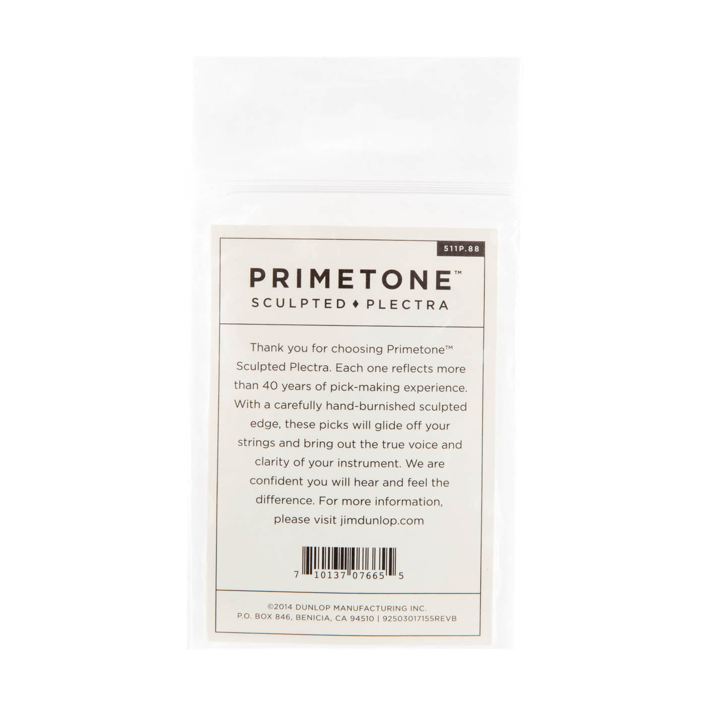 Dunlop 0.88mm Primetone® Standard Guitar Pick (3/Pack)