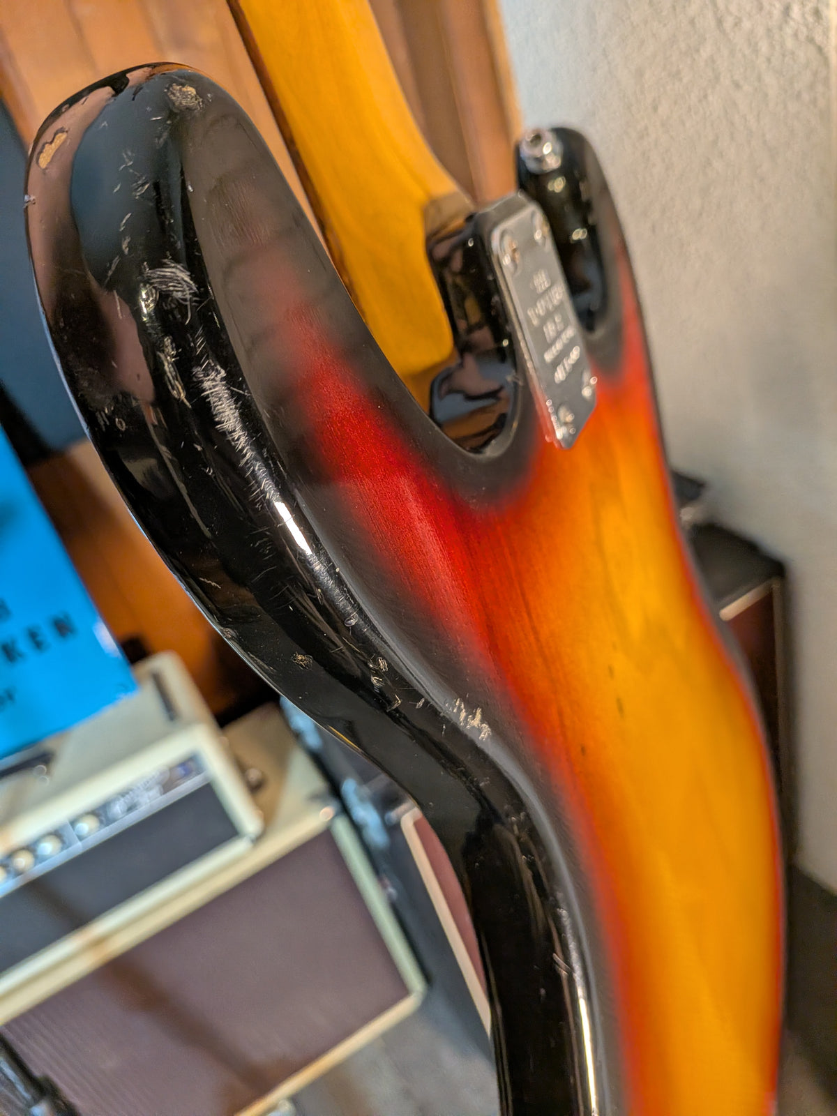 Univox Hi-Flier Short Scale 4-String Bass Guitar - Sunburst (Late 1970's)