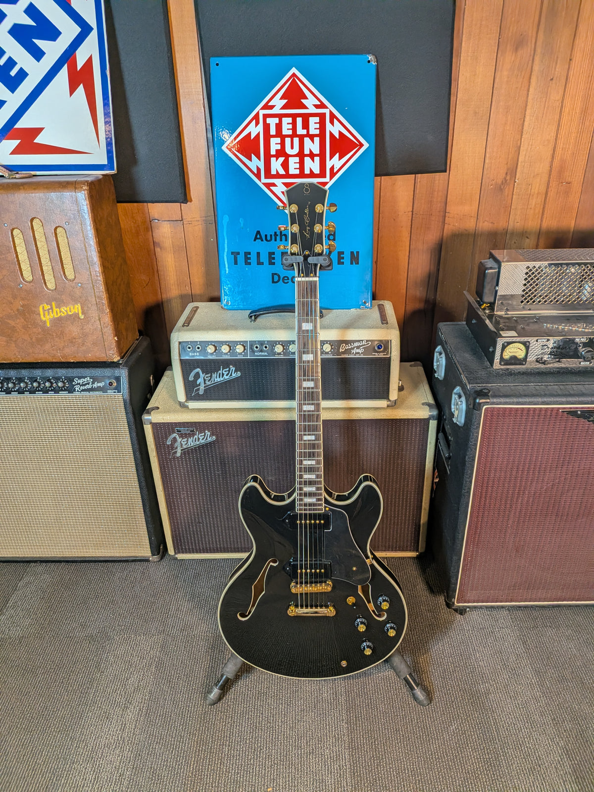 Sire Larry Carlton H7 Semi-Hollow Electric Guitar - Black (Store Demo)