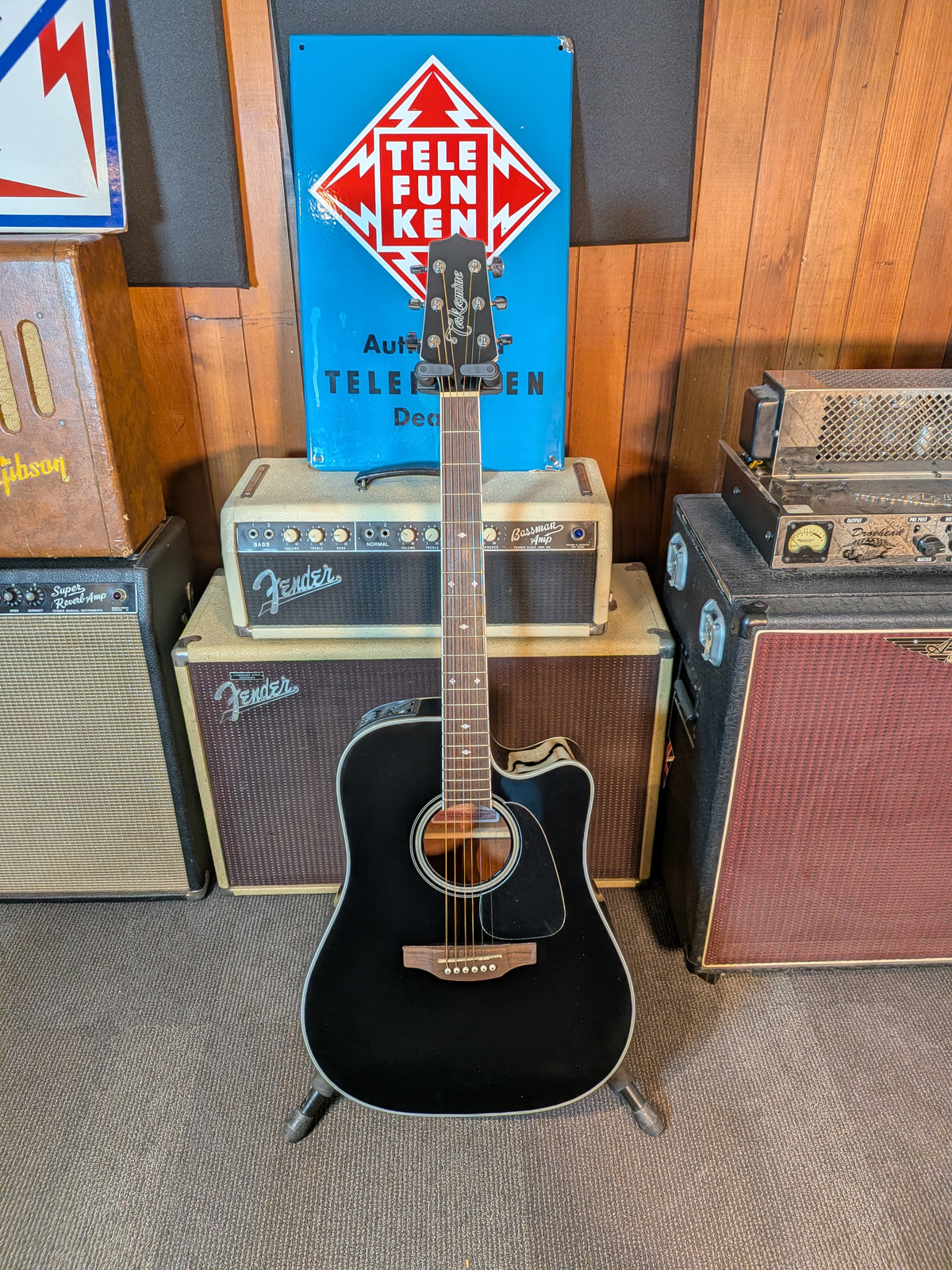 Takamine GD34CE Acoustic Electric Guitar w/Gig Bag - Gloss Black (B-Stock)