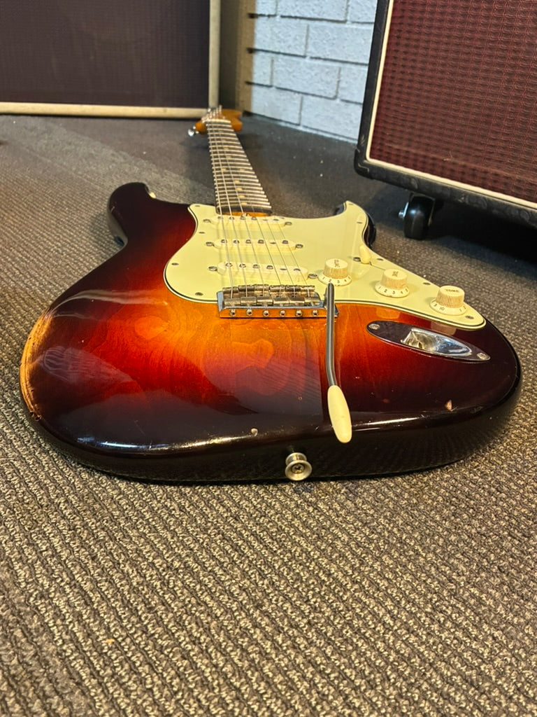 Fender Pre-CBS Stratocaster Electric Guitar w/Case - Refinished Sunburst (1964)