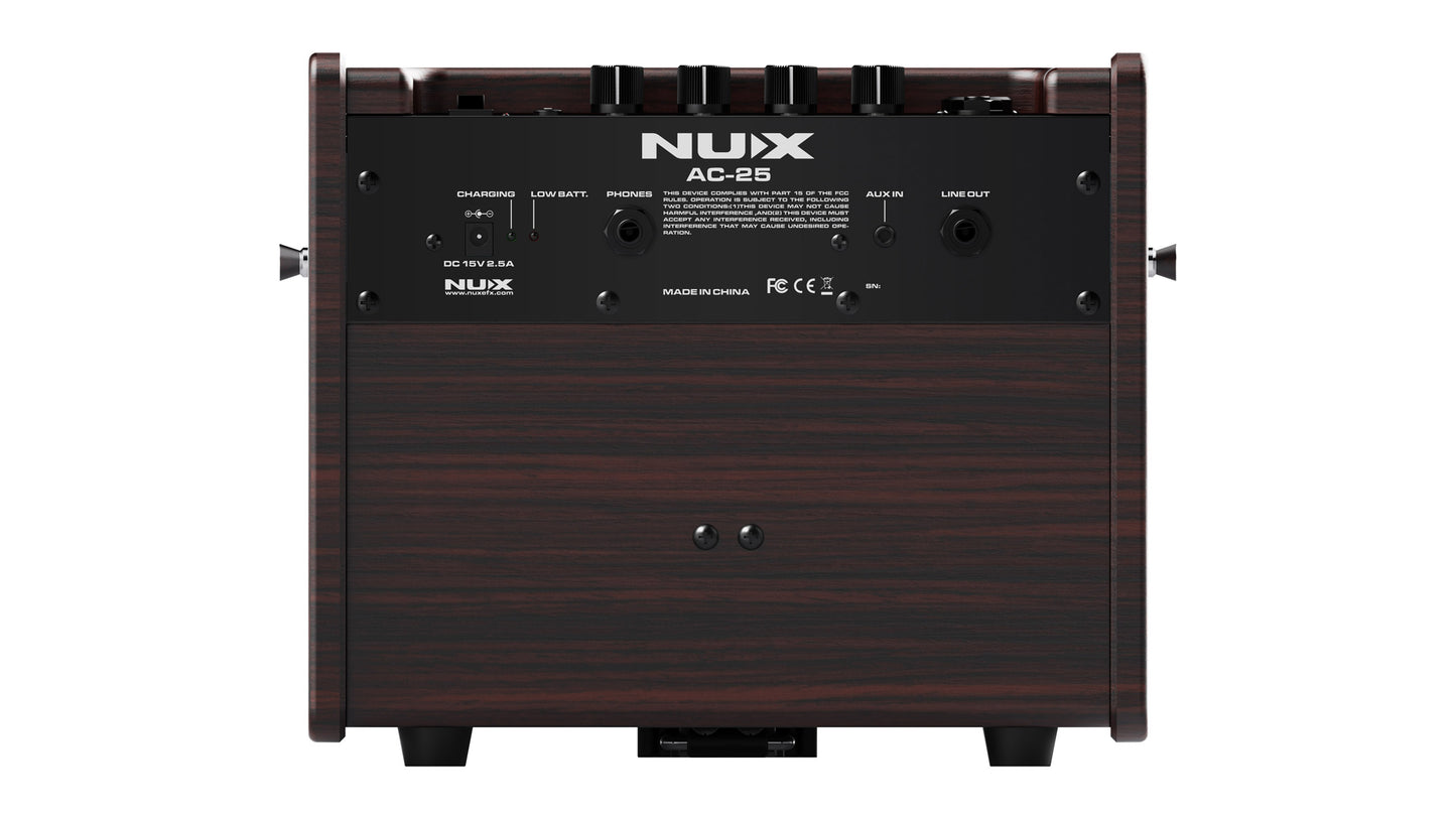 NUX AC-25 25w 1x6.5" Acoustic Instrument Amplifier w/Rechargeable Battery