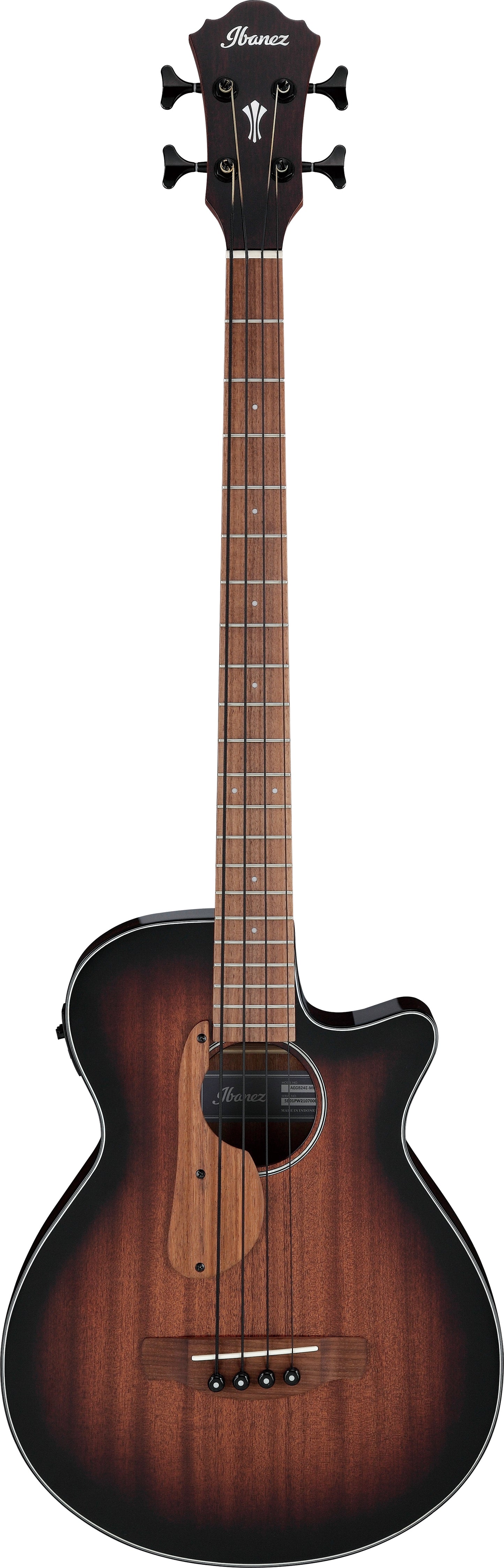 Ibanez AEGB24E Acoustic/Electric Bass Guitar - Mahogany Sunburst High Gloss