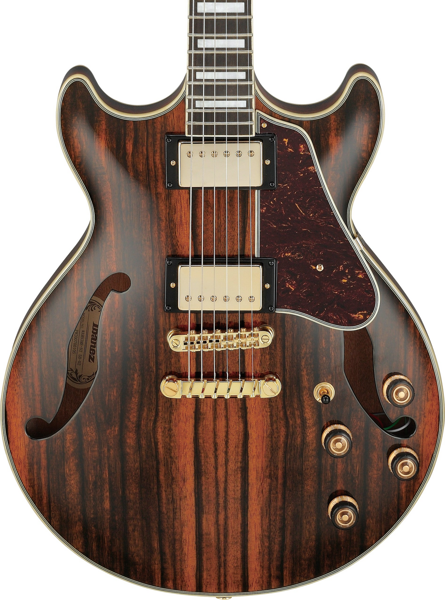 Ibanez AM93 Artcore Expressionist Macassar Ebony Semi-Hollow Body Electric Guitar - Natural