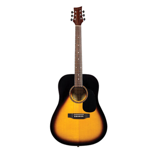 Beaver Creek Full Size Acoustic Guitar w/Gig Bag - Multiple Colors