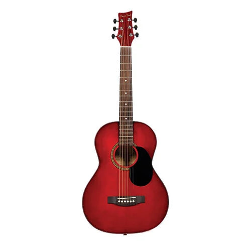 Beaver Creek BCTD601 3/4 Size Acoustic Guitar w/Gig Bag - Transparent Red