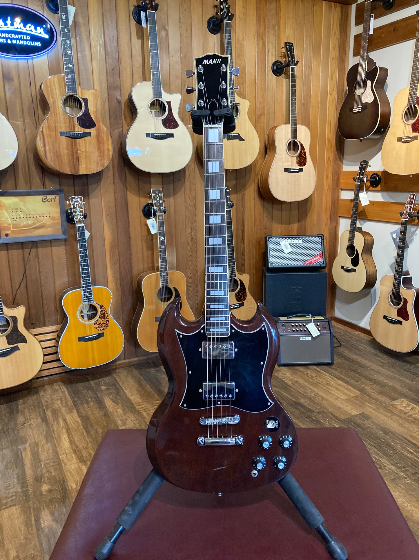 Mann Double Cutaway Electric Guitar w/Case (1970's)