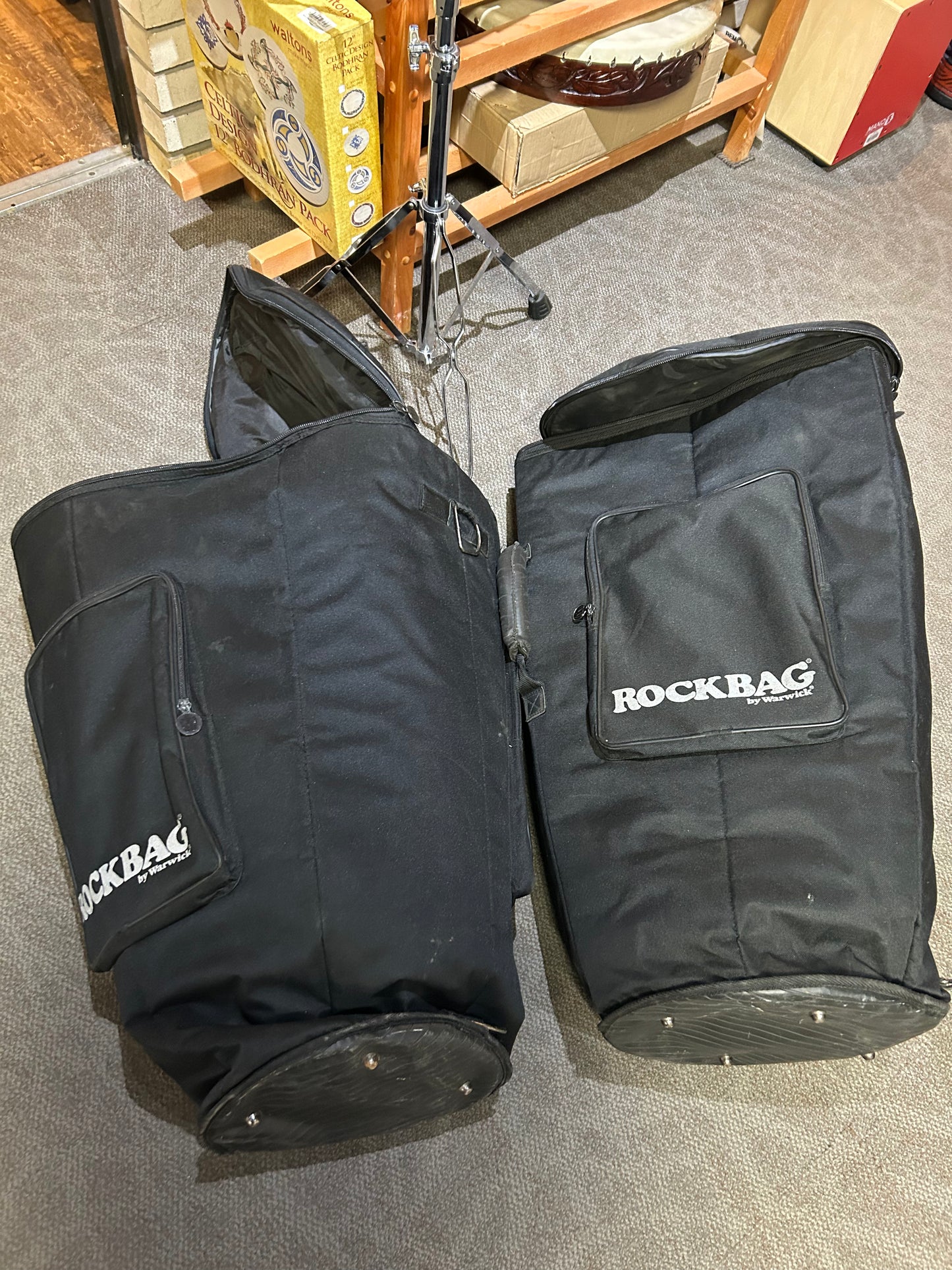 LP Classic Series Oak Conga Set w/ Stands & Gig Bags (Used)