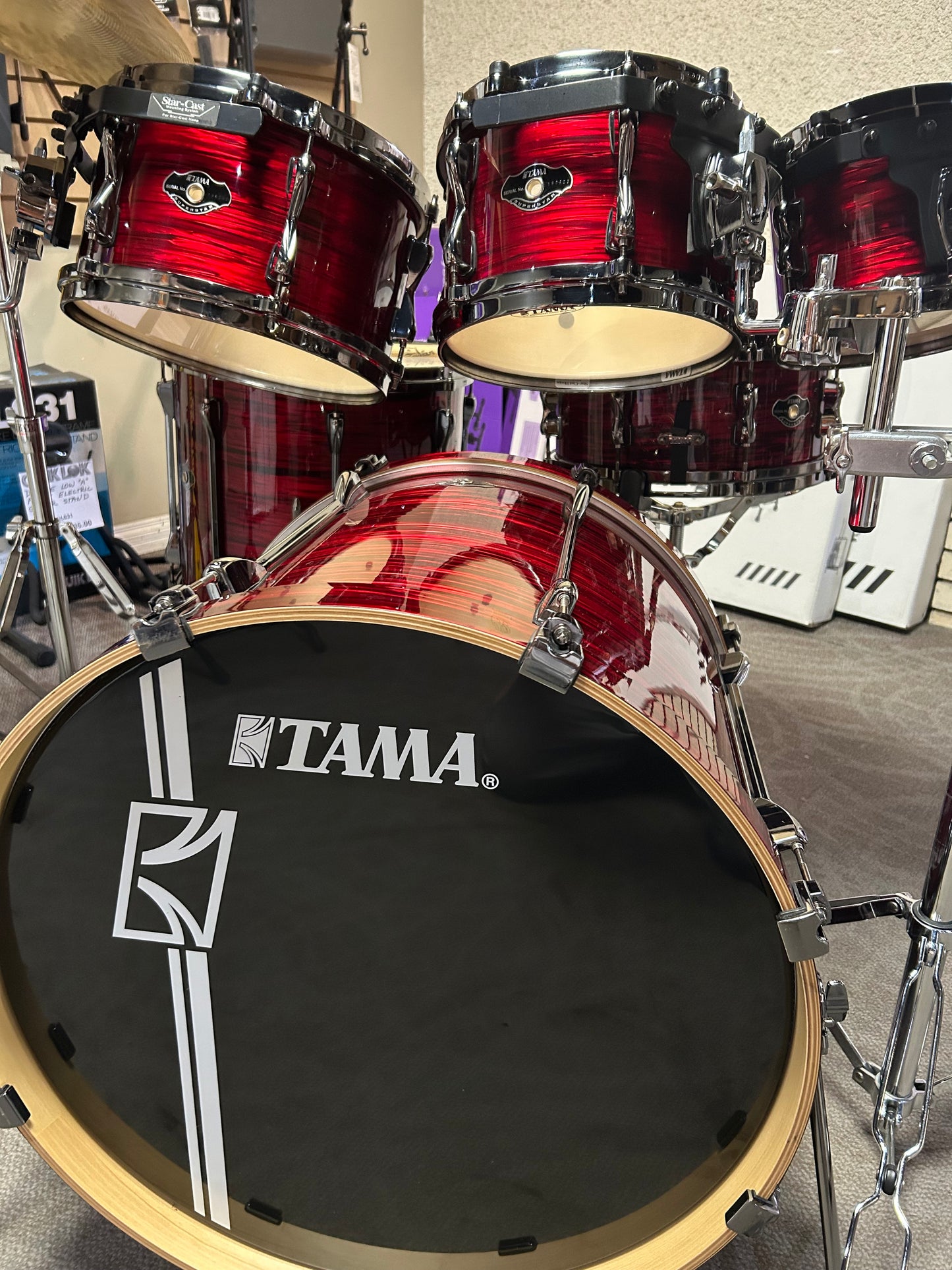 Tama Superstar Hyperdrive 6-Piece Drum Set - Red Silk (Used)