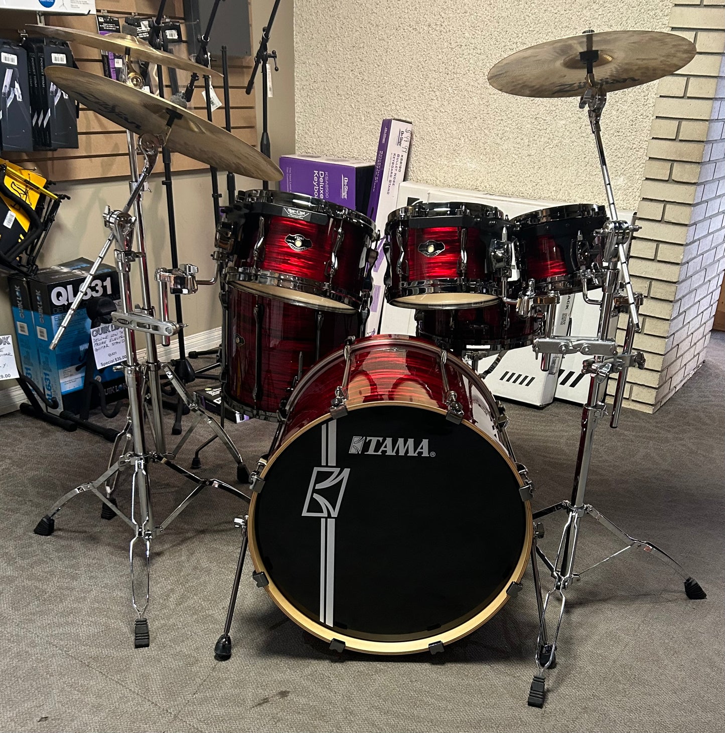 Tama Superstar Hyperdrive 6-Piece Drum Set - Red Silk (Used)
