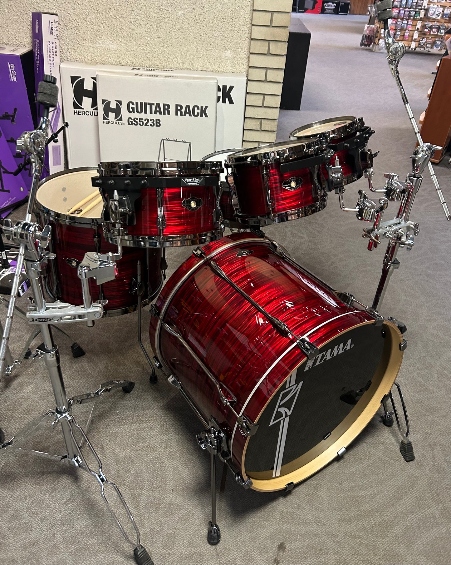 Tama Superstar Hyperdrive 6-Piece Drum Set - Red Silk (Used)