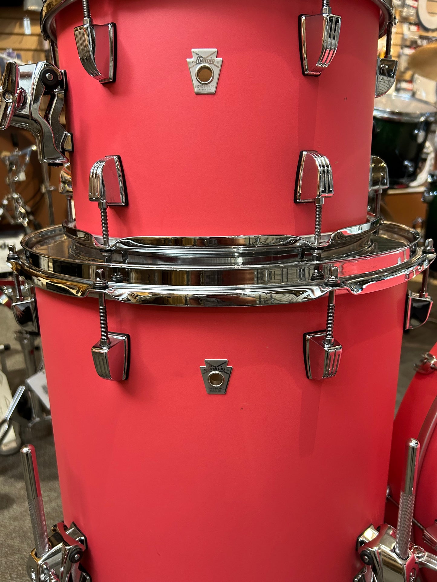 Ludwig NeuSonic 3-Piece Drum Kit - Coral Red (Used)