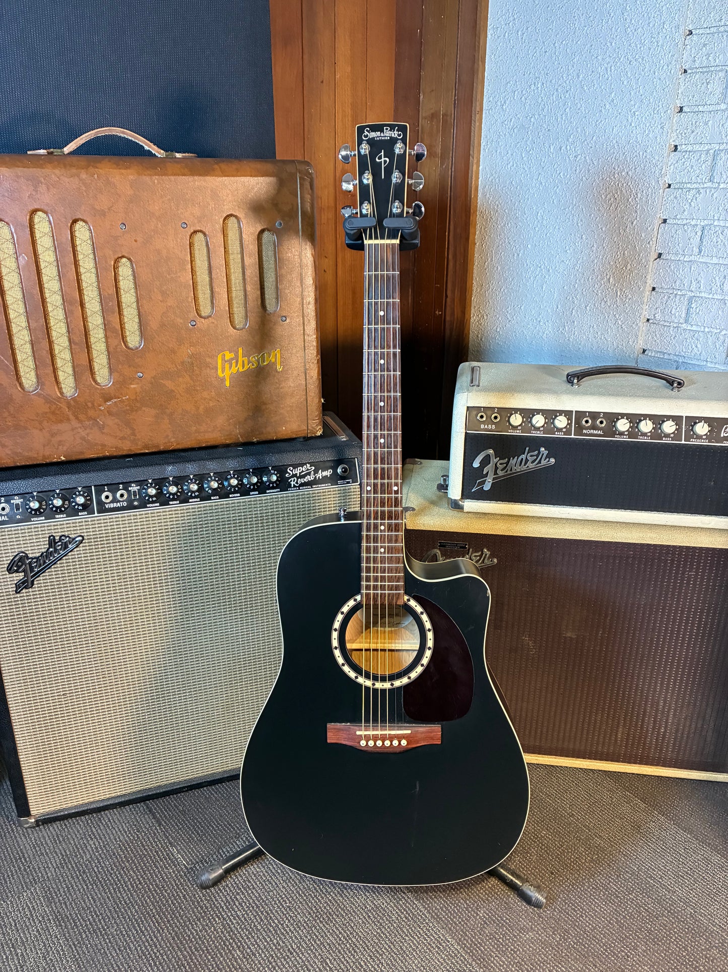 Simon & Patrick Songsmith CW EQ Acoustic/Electric Guitar w/Case - Black (Used)