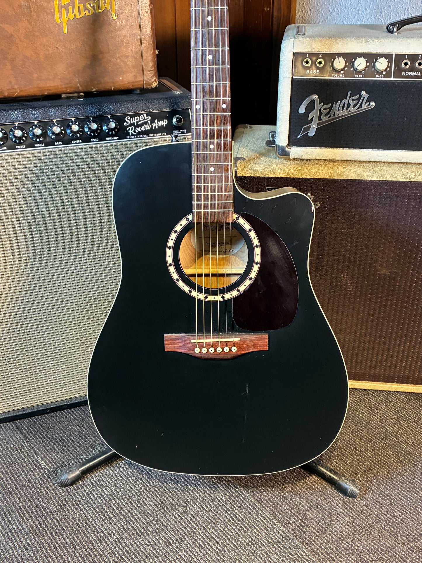 Simon & Patrick Songsmith CW EQ Acoustic/Electric Guitar w/Case - Black (Used)