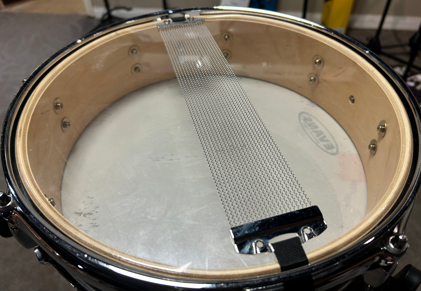 13"x3" Maple Picollo Snare - Black Lacquer (Used)