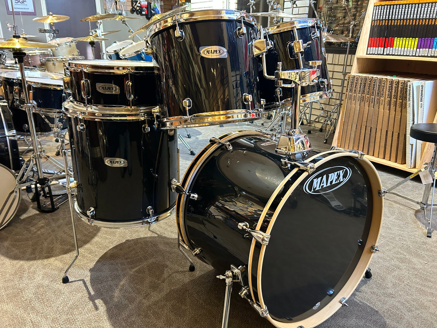 Mapex Q Series 5-Piece Shell Pack - Black Wrap Finish (Used)