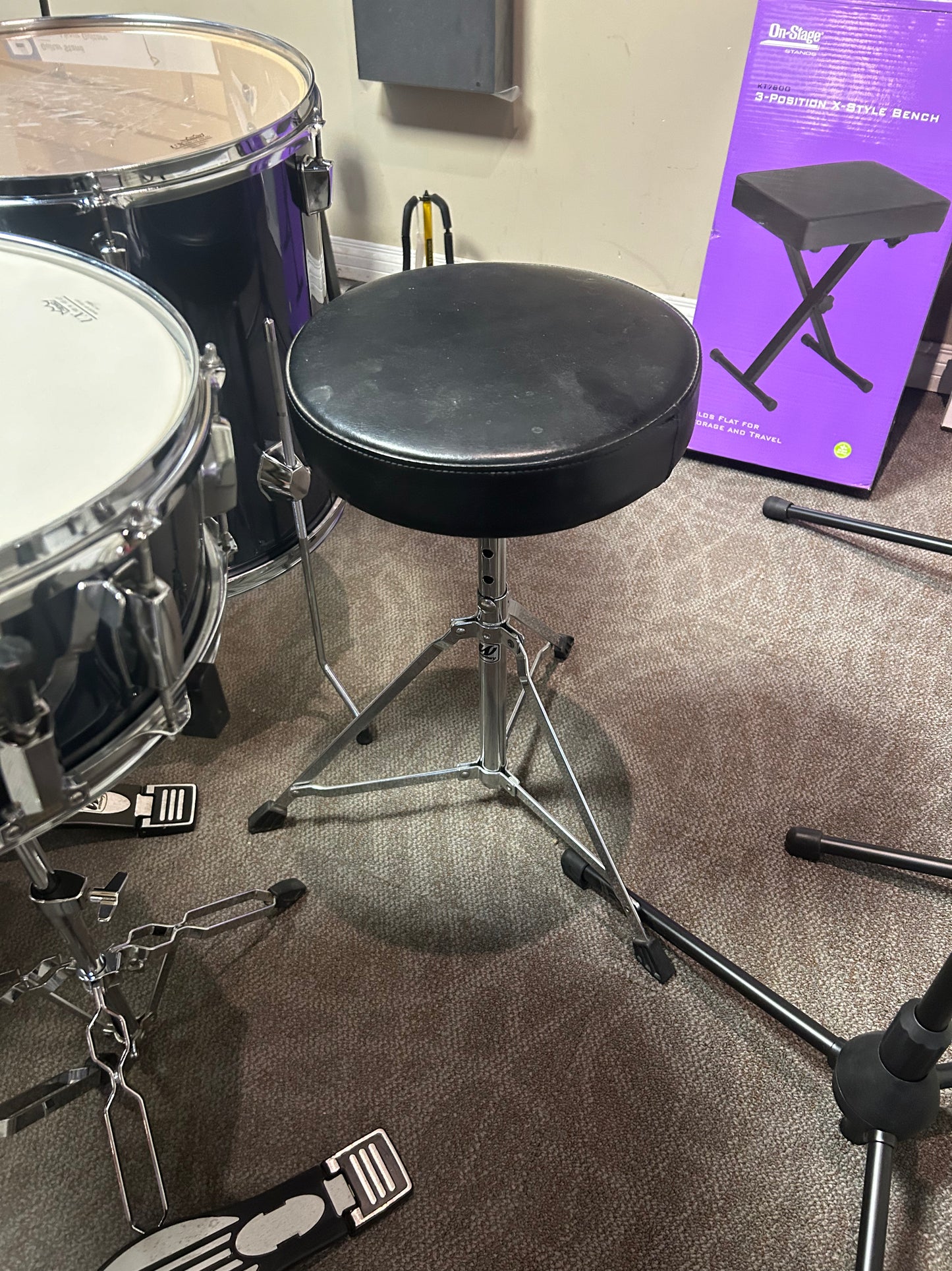 Westbury 5-Piece Drum Set w/Hardware & Cymbals - Dark Blue Wrap (Used)