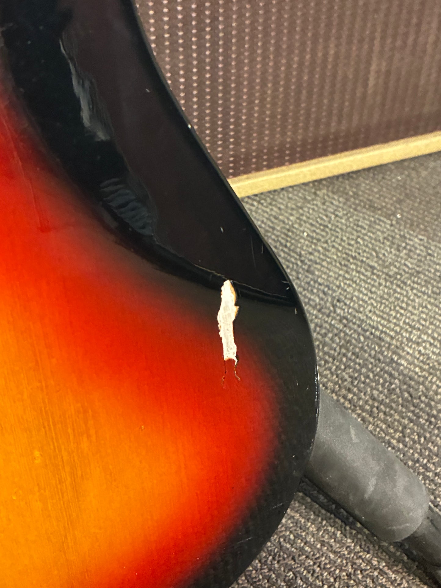Japanese Made Vintage Solid Body Electric Guitar w/Bag (1960's)