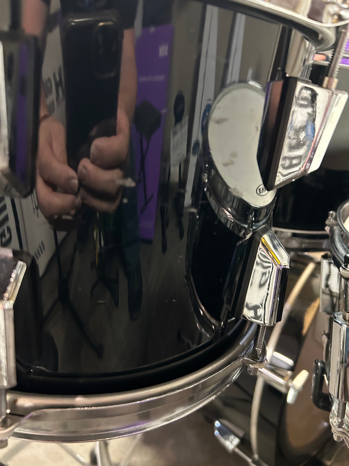 Pearl World Series 6 Piece Shell Pack - Piano Black Lacquer (1990's)