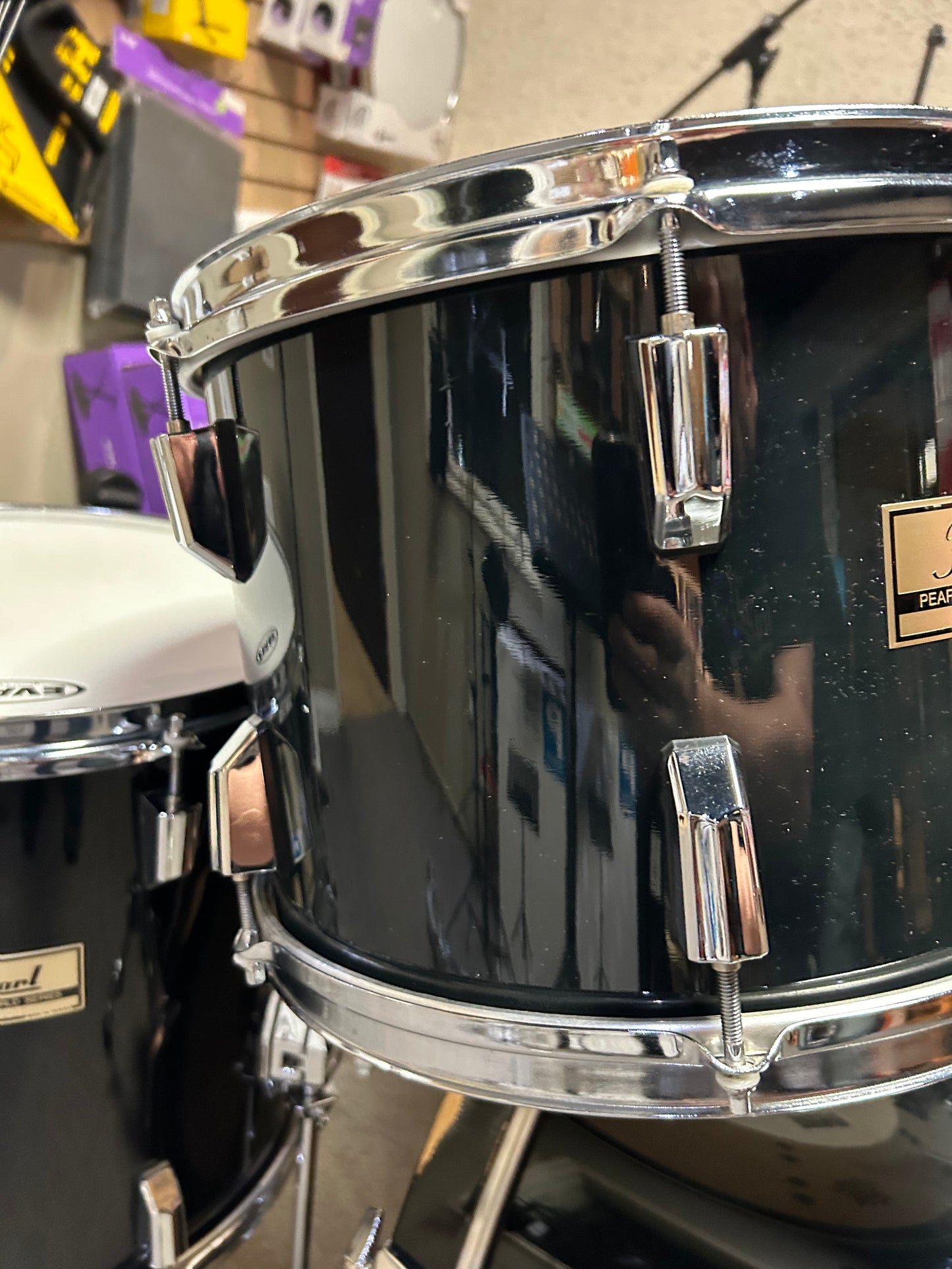 Pearl World Series 6 Piece Shell Pack - Piano Black Lacquer (1990's)
