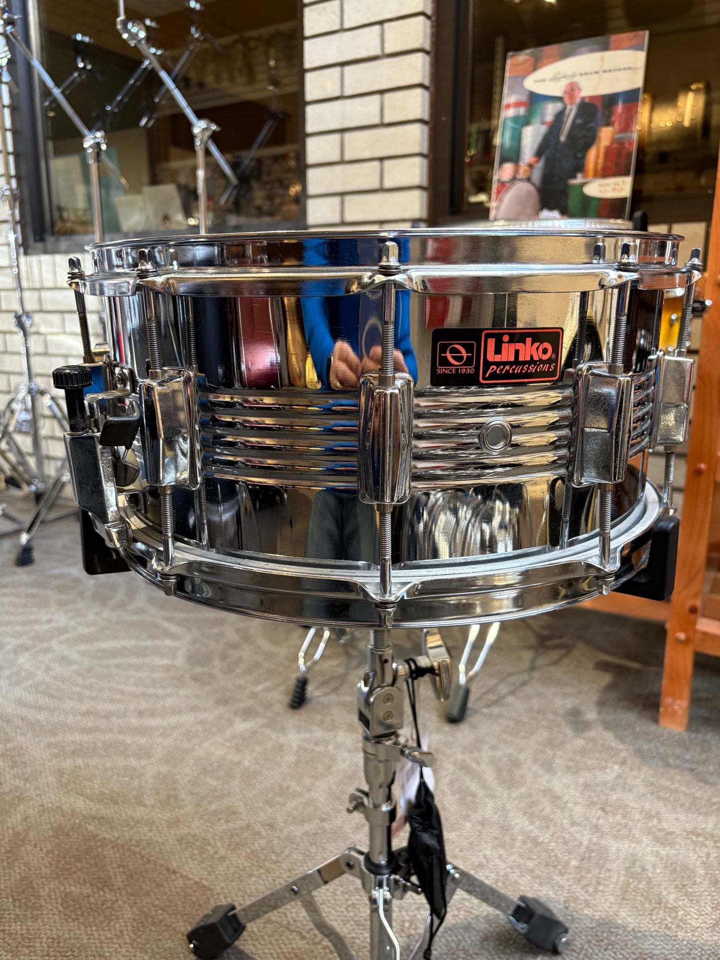 Linko 14"x6.5" 10 Lug Steel Snare Drum (Used)