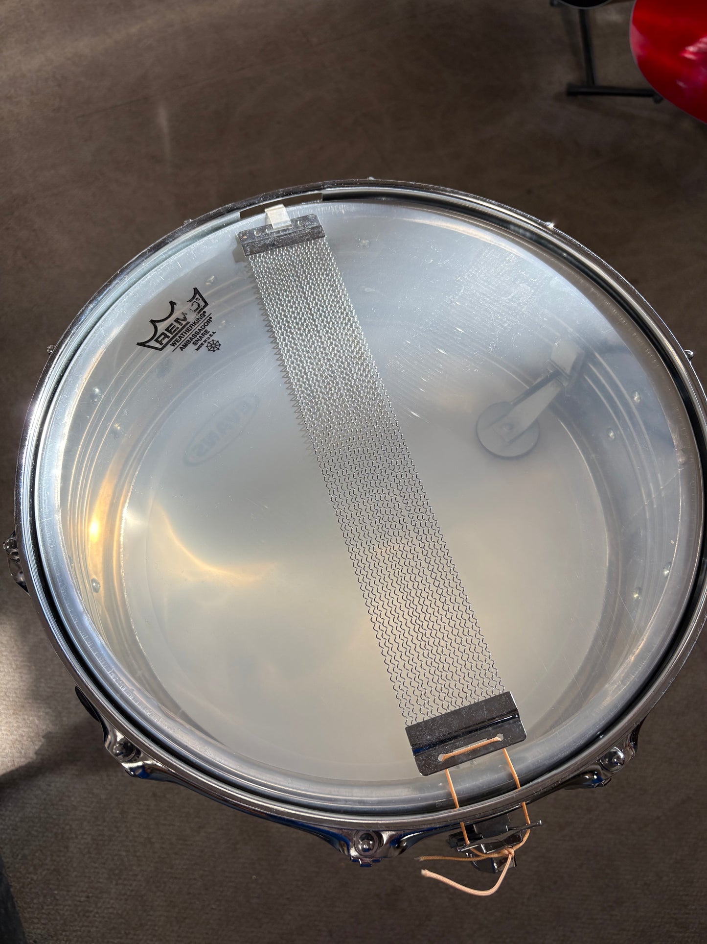 14"x5" 10 Lug Steel Snare Drum w/Ludwig P-85 Throw Off (Used)