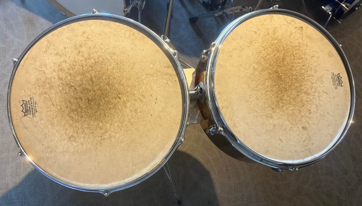 Singlerland Vintage Brass Timbales w/Stand (Used)