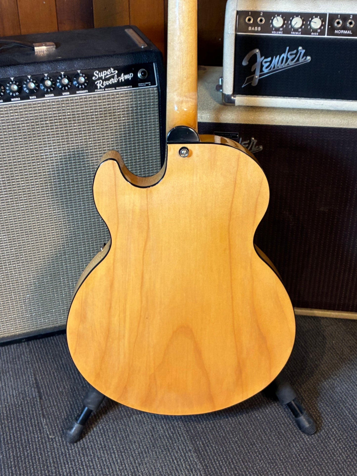 Hagstrom HJ500 Archtop Hollow Body Electric Guitar w/Case - Natural (Used)