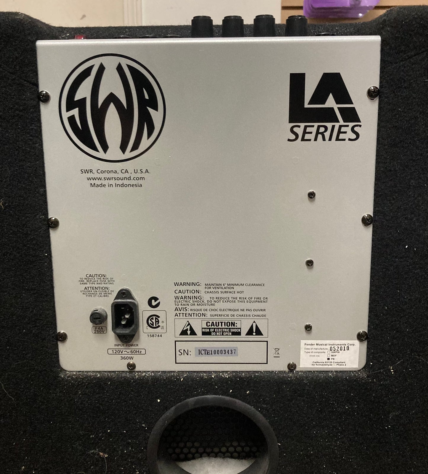 SWR LA15 Bass Combo Amp (Used)