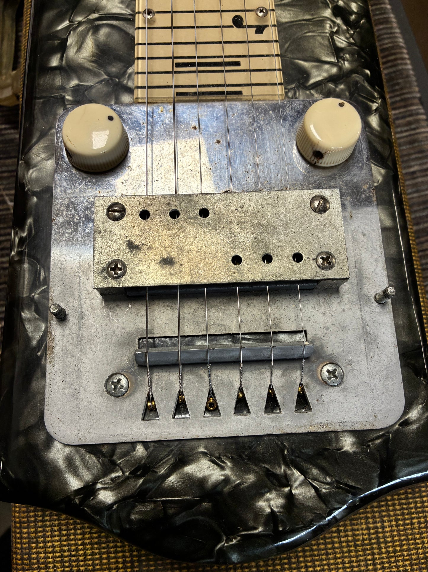 National No.1075 "Chicagoan" Lap Steel Electric Guitar w/Case (1952)