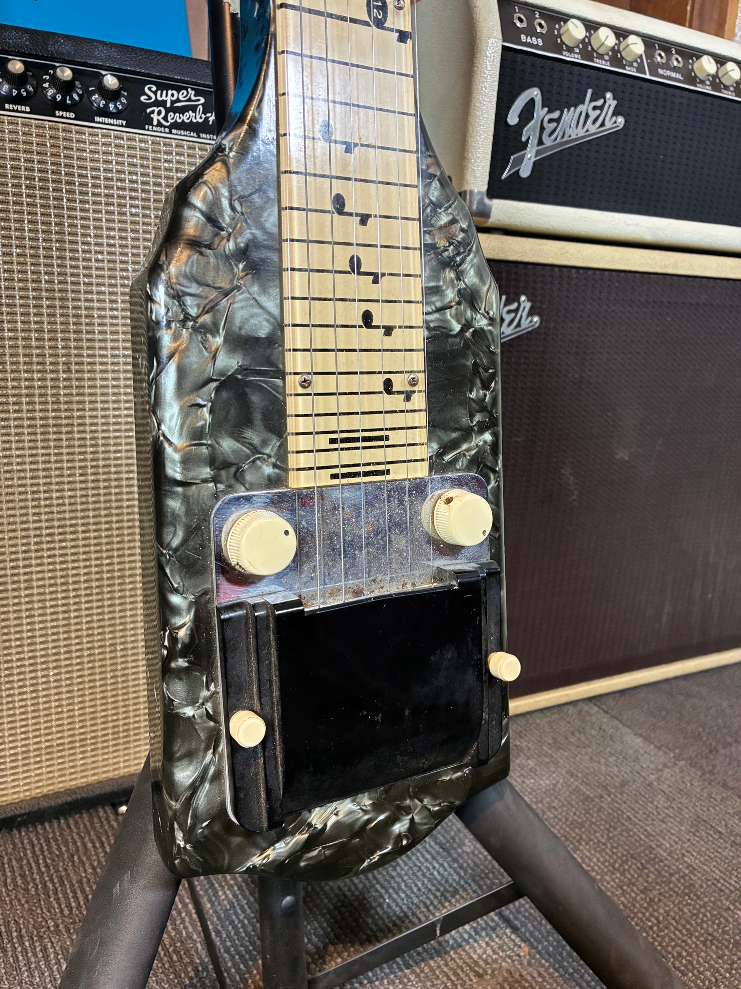 National No.1075 "Chicagoan" Lap Steel Electric Guitar w/Case (1952)