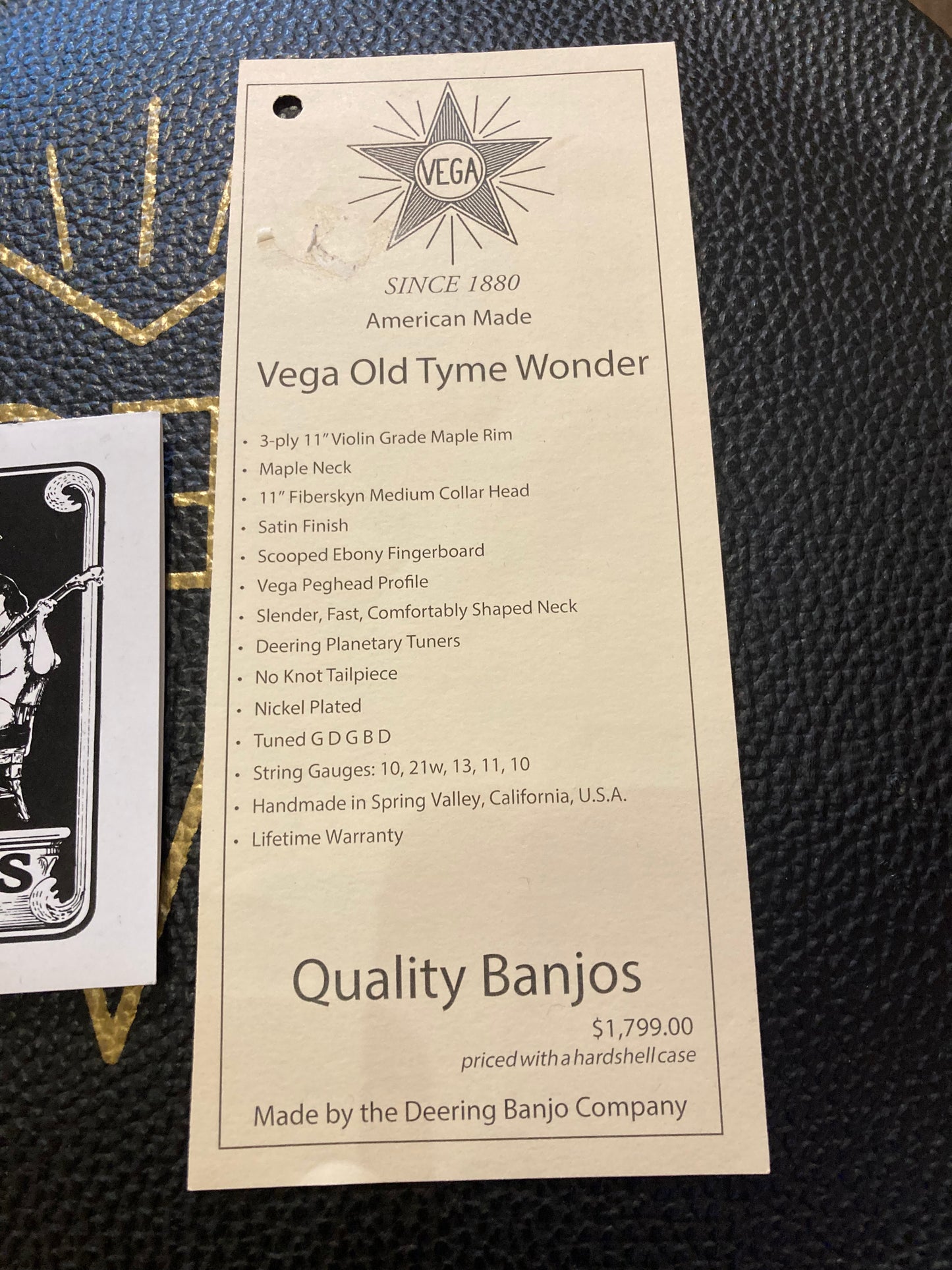Deering Vega Old Tyme Wonder Banjo w/Case (Used)