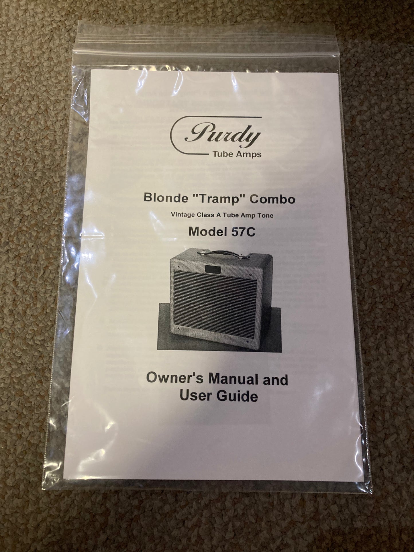 Purdy "Tramp" Model 57C Guitar Combo Amp w/Amp Cover (Demo Stock)