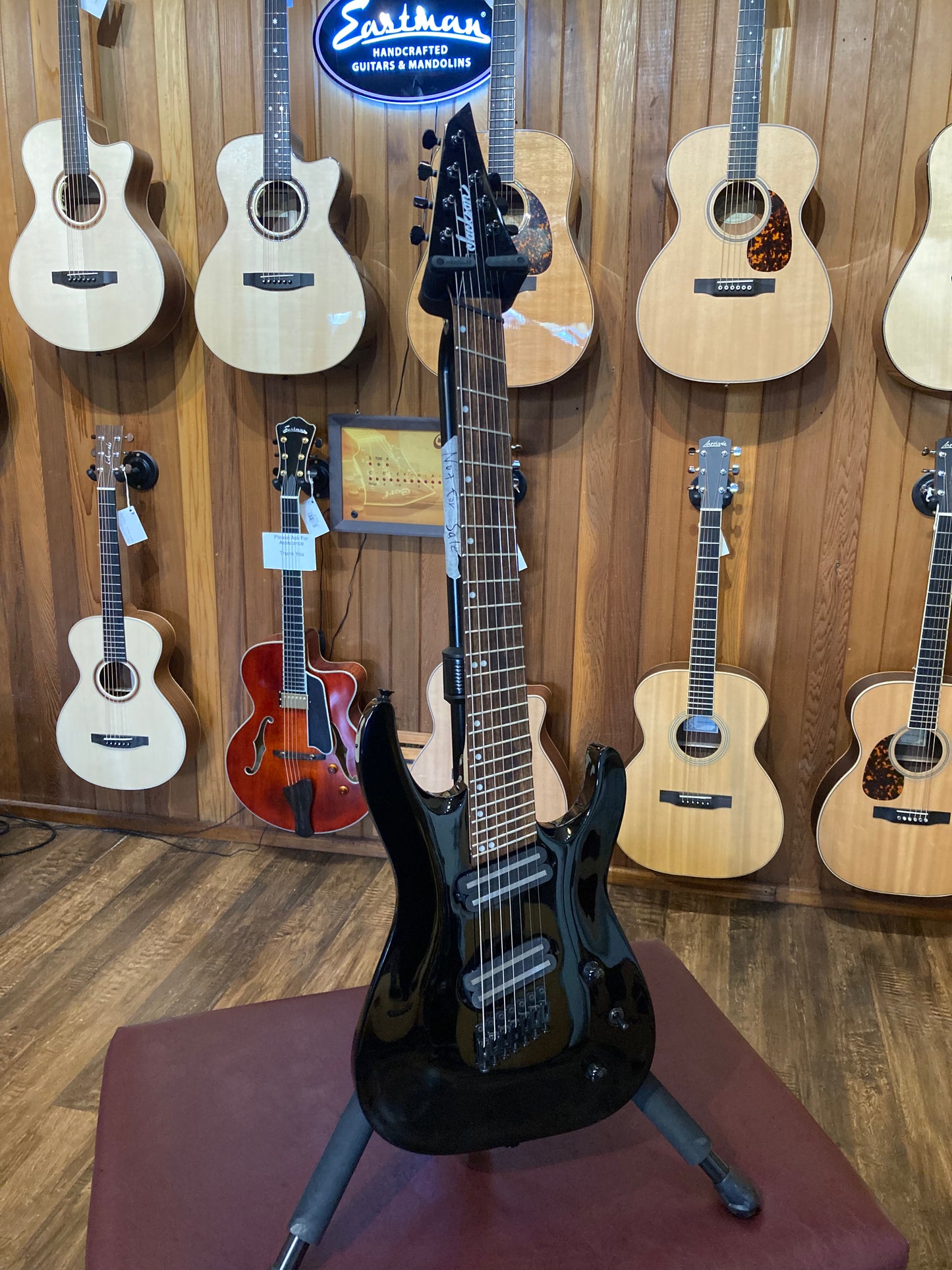 Jackson DKAF7 Archtop Multiscale 7-String Electric Guitar w/Gig Bag - Black (2020)