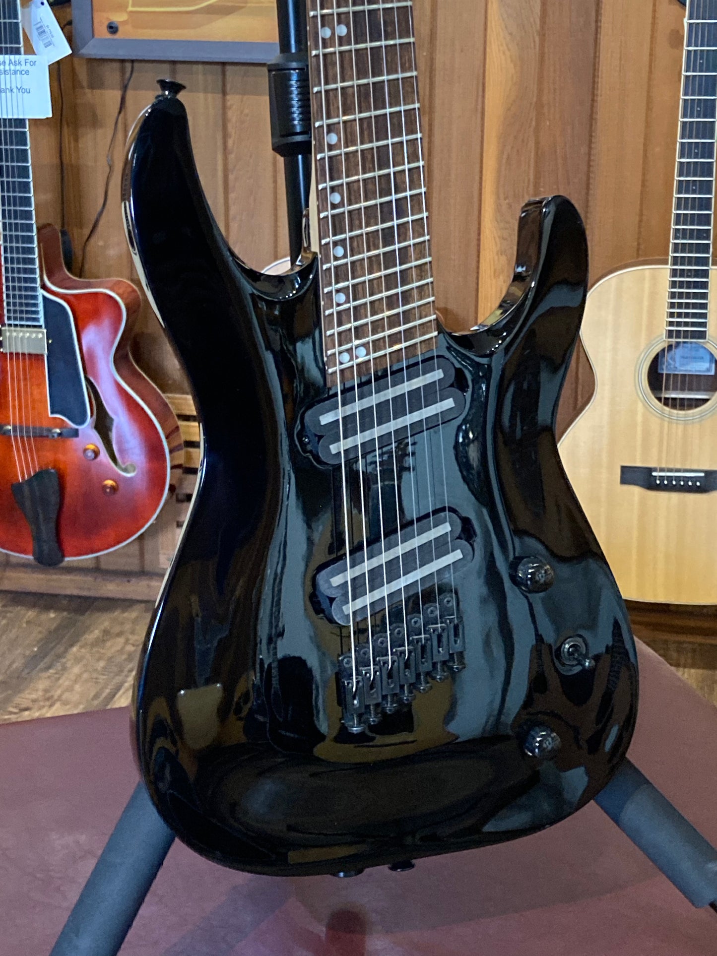 Jackson DKAF7 Archtop Multiscale 7-String Electric Guitar w/Gig Bag - Black (2020)