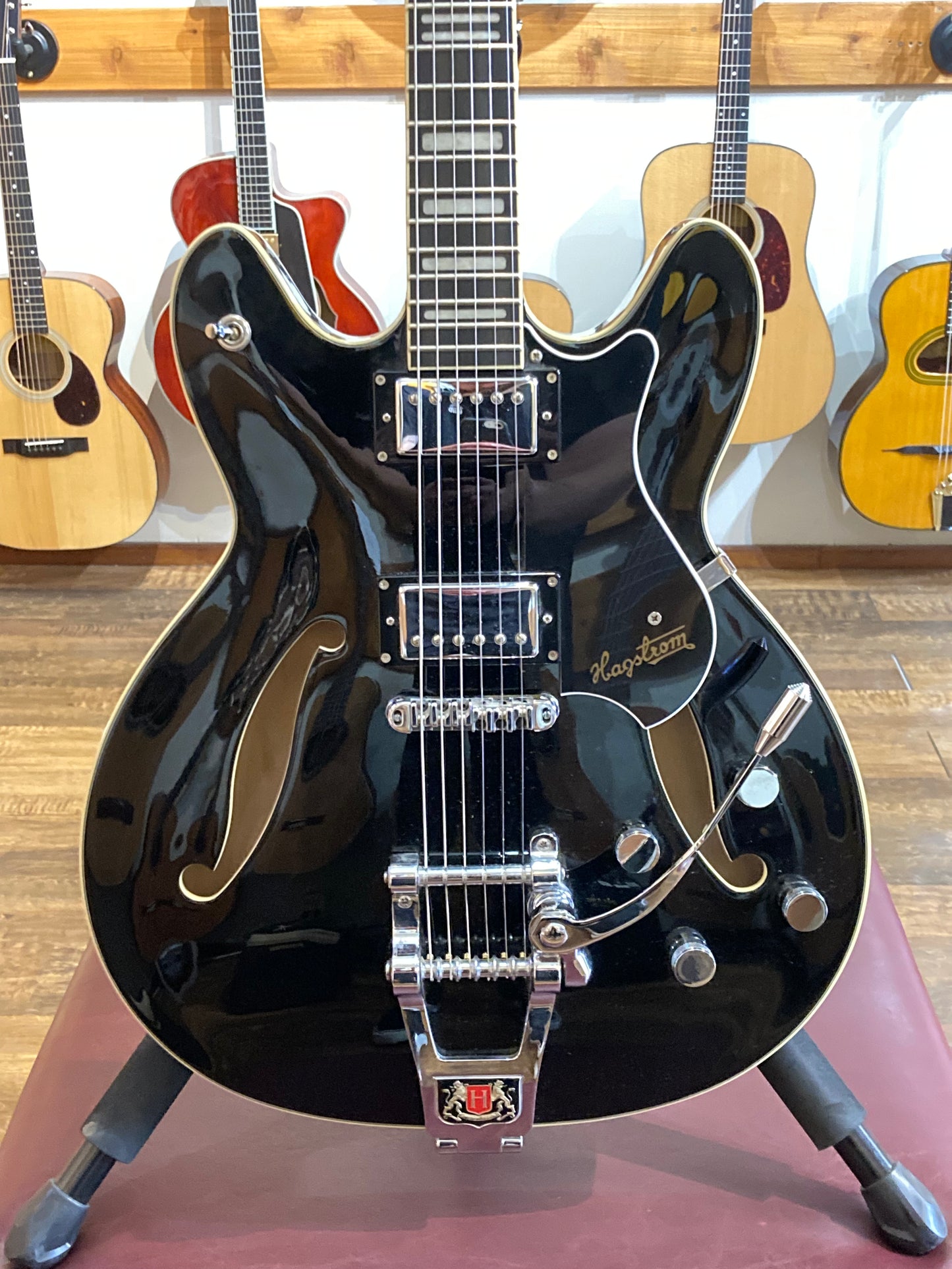 Hagstrom Tremar Viking Deluxe w/Gig Bag- Black (Used)