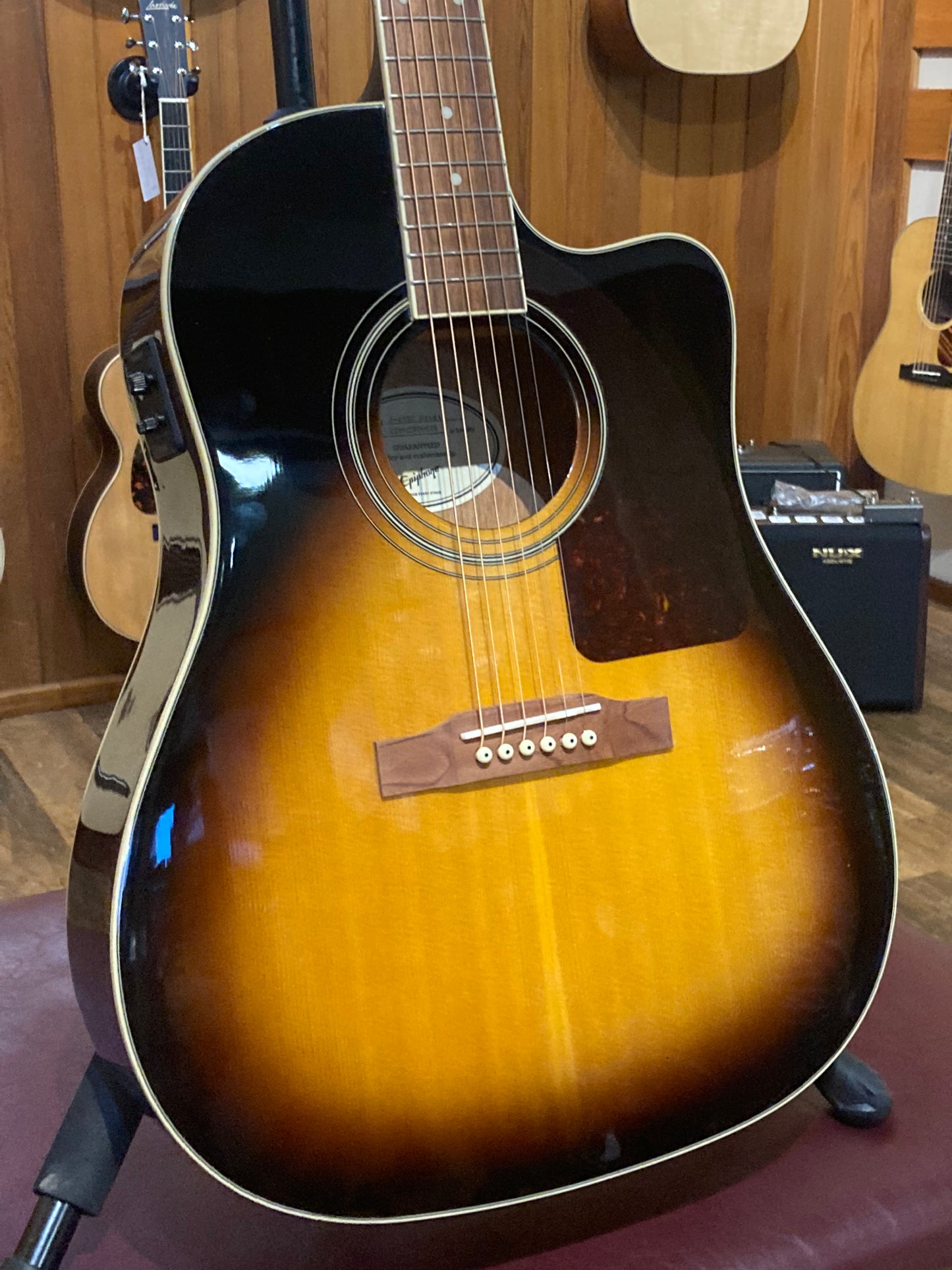 Epiphone J-45EC Studio Acoustic Electric Guitar w/Case- Vintageburst (2022)