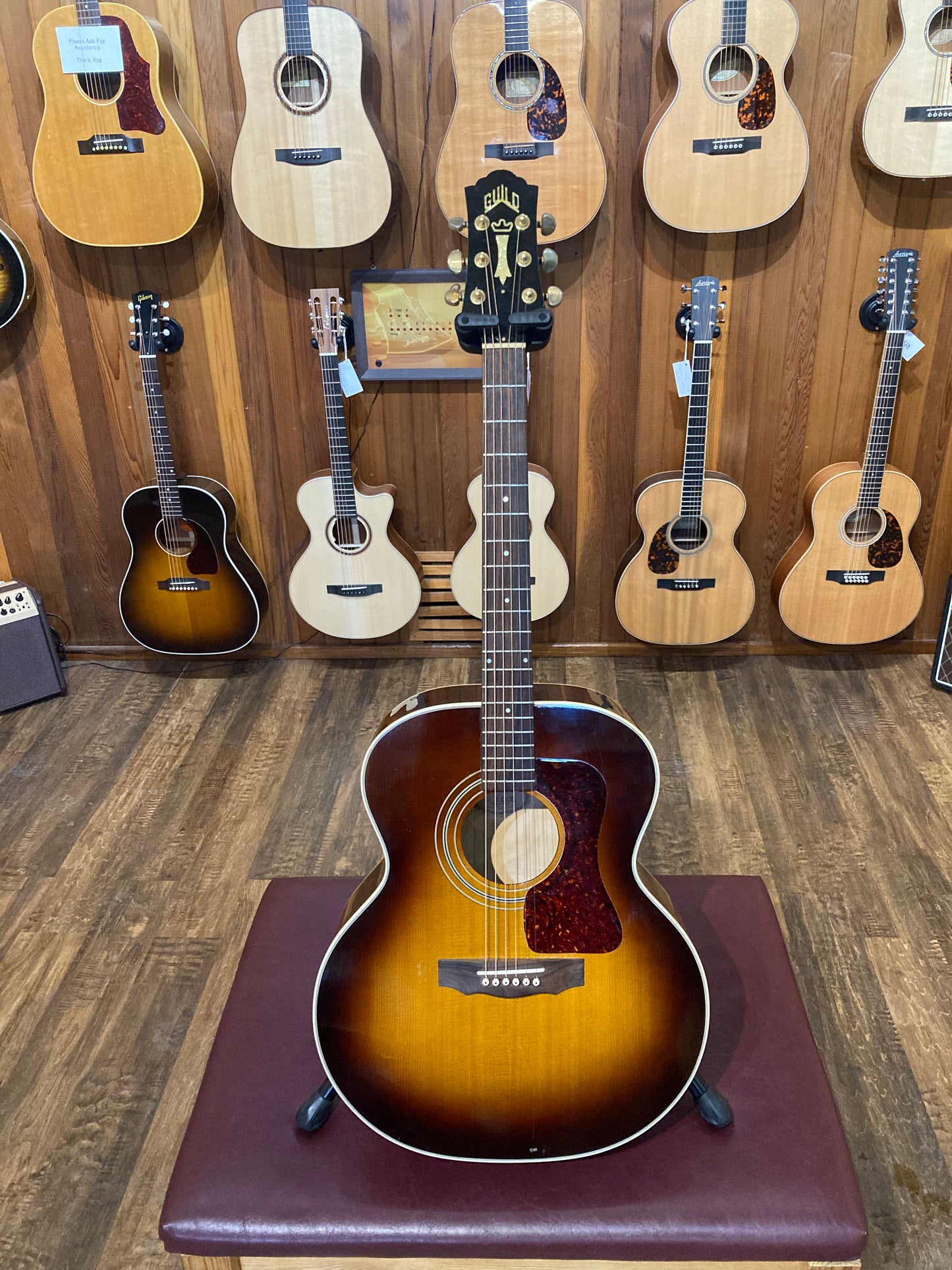 Guild JF30 Jumbo Acoustic/Electric Guitar w/Case - Antique Burst (1996)