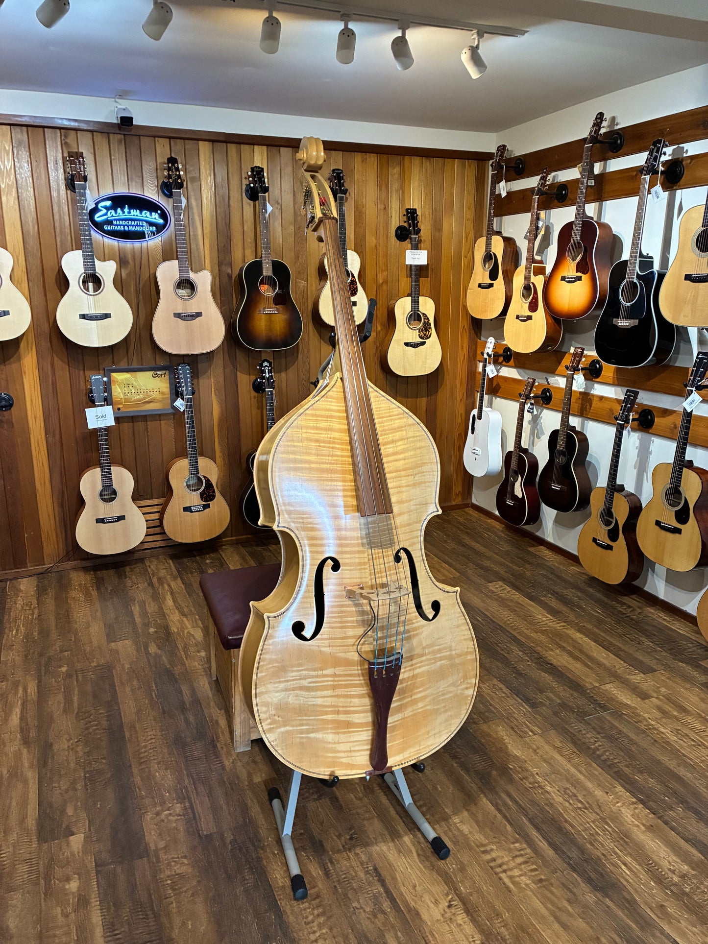 Engelhardt EM1B Blonde 3/4 Upright Bass w/Pickup & Gigbag (Used)