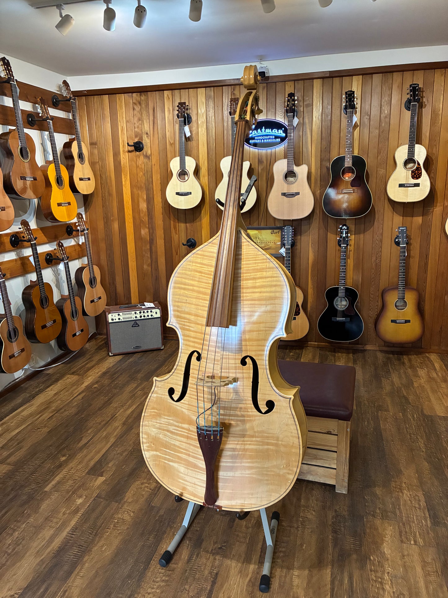 Engelhardt EM1B Blonde 3/4 Upright Bass w/Pickup & Gigbag (Used)