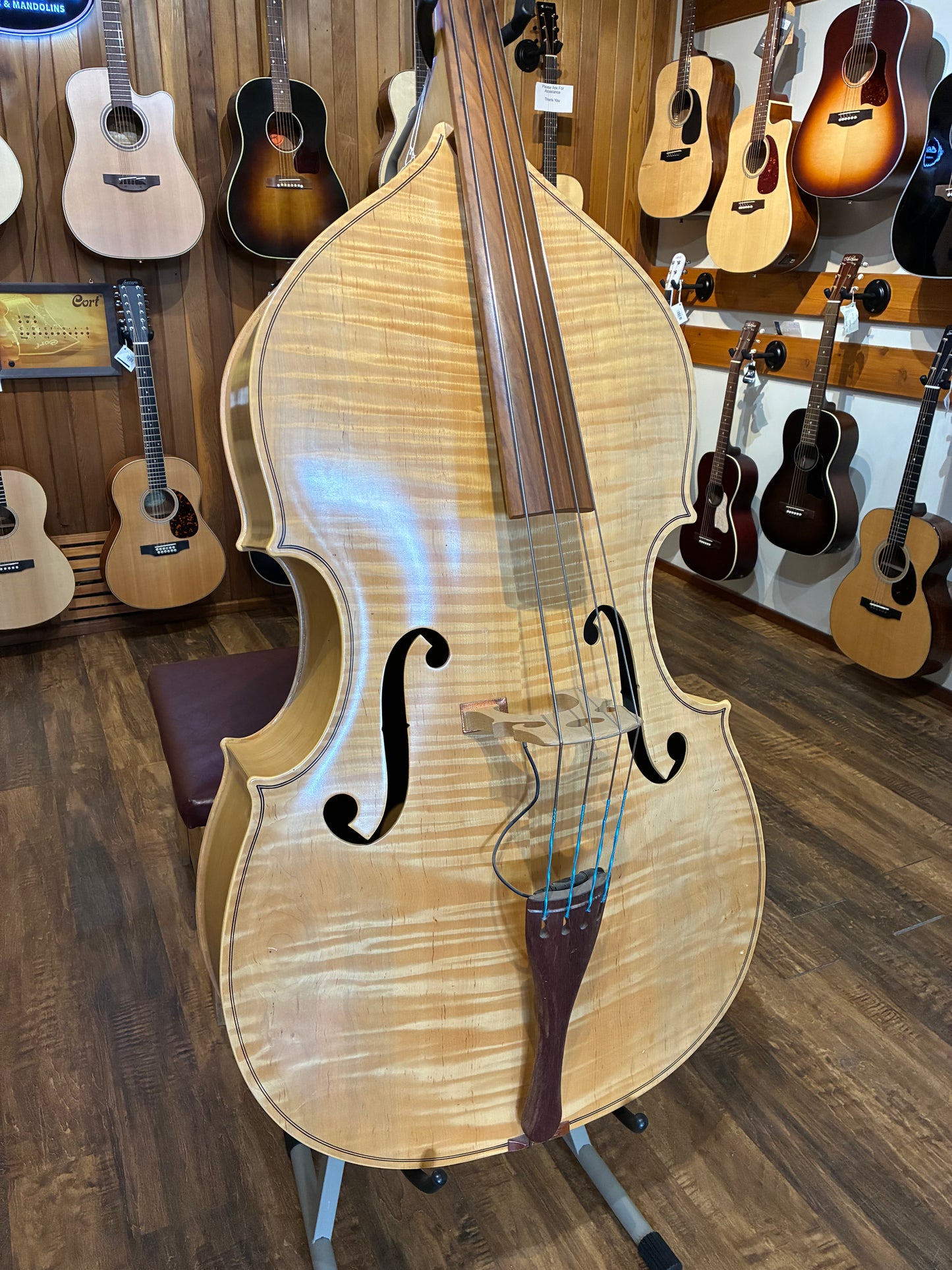 Engelhardt EM1B Blonde 3/4 Upright Bass w/Pickup & Gigbag (Used)
