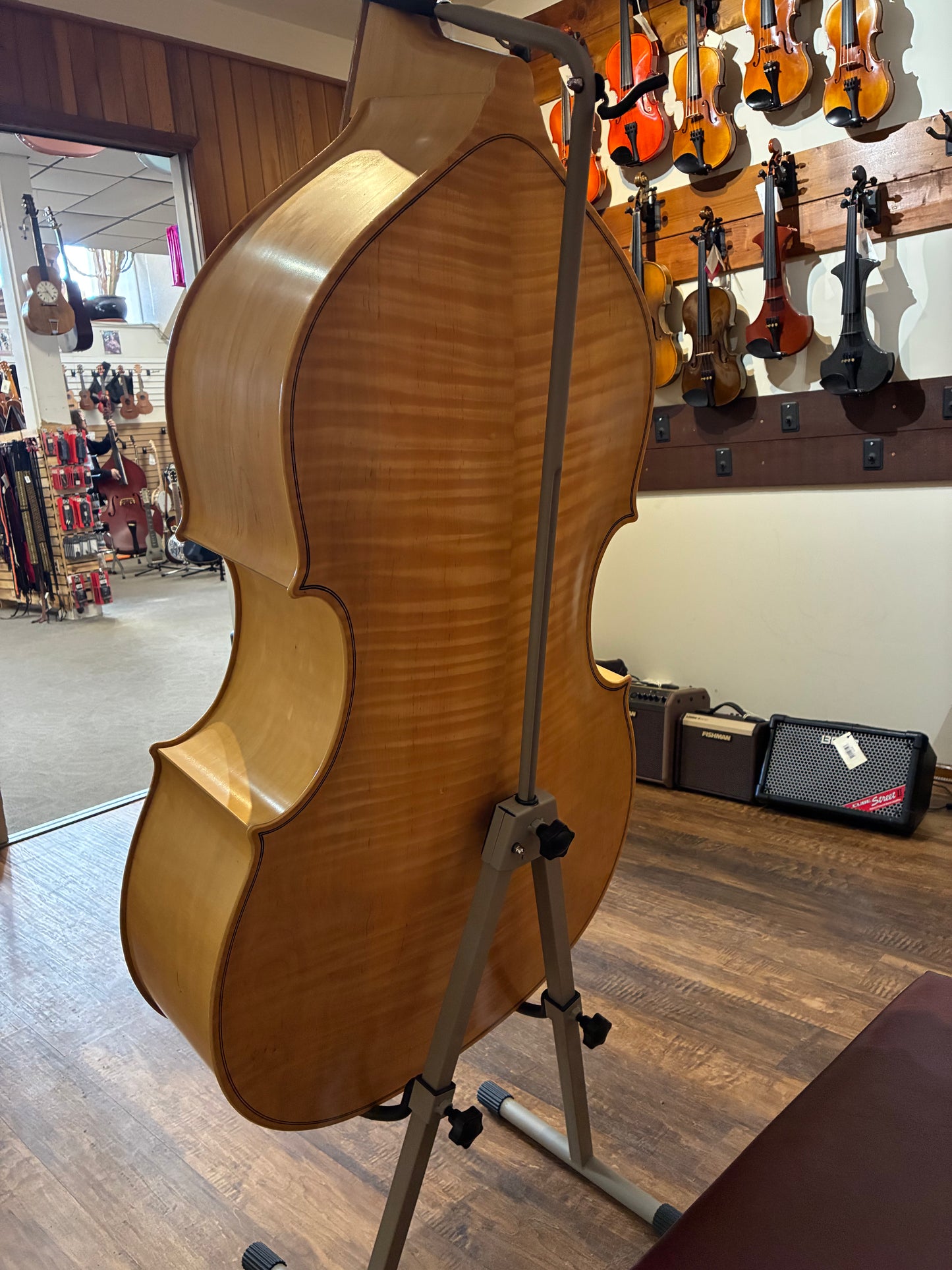 Engelhardt EM1B Blonde 3/4 Upright Bass w/Pickup & Gigbag (Used)