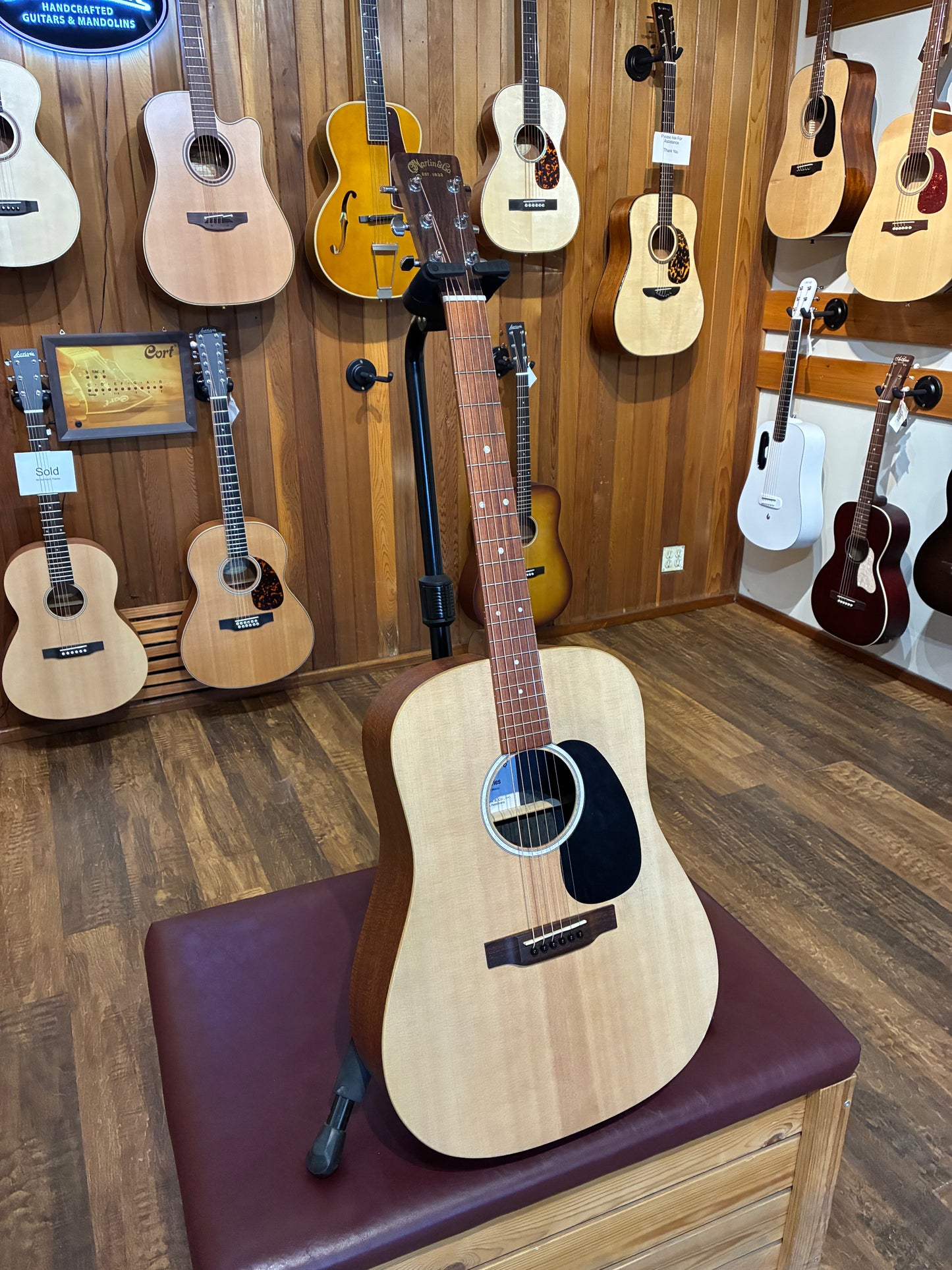 Martin DX-2E Dreadnought Acoustic/Electric Guitar w/Gig Bag - Natural (2022)