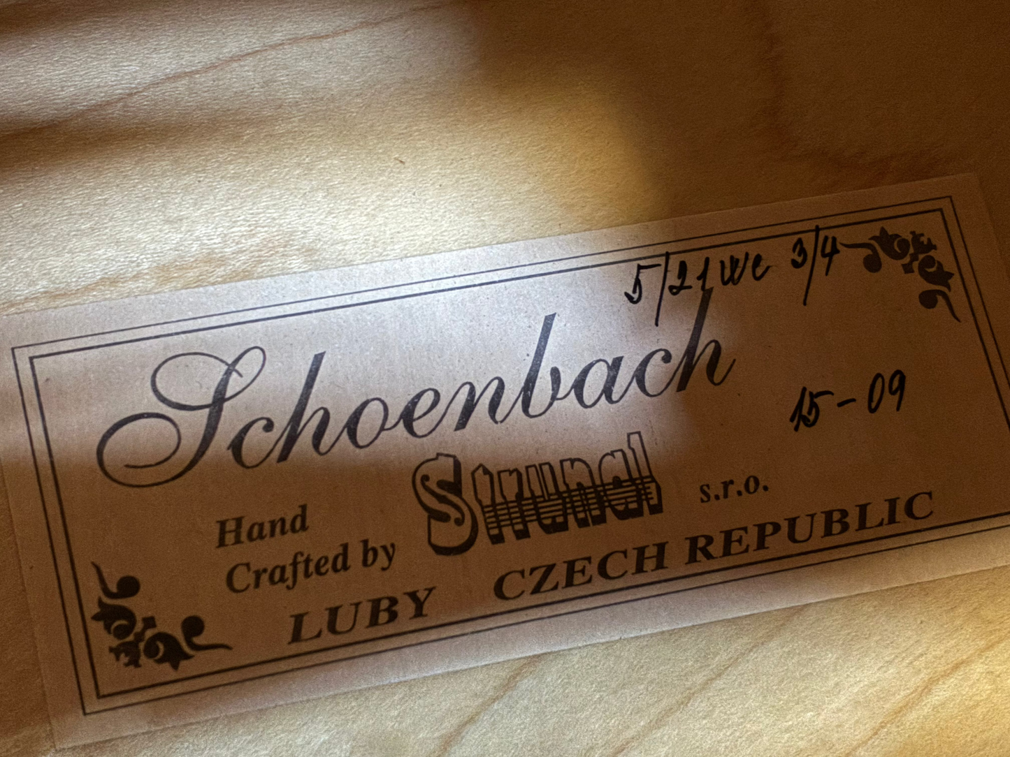 Schoenbach 5/21We 3/4 Upright Bass w/Bag & Bow (Used)
