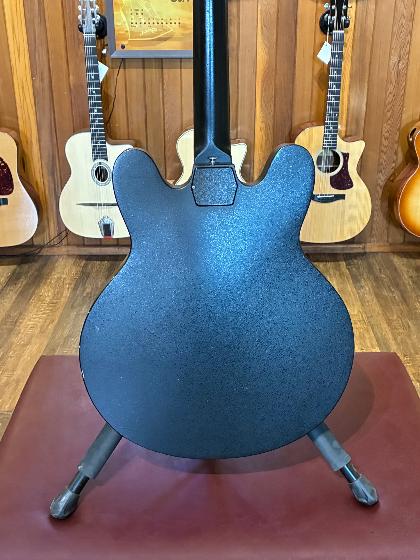 Ovation Eclipse K1235-5 Hollow Body Electric Guitar w/Case - Black (Early 1970's)