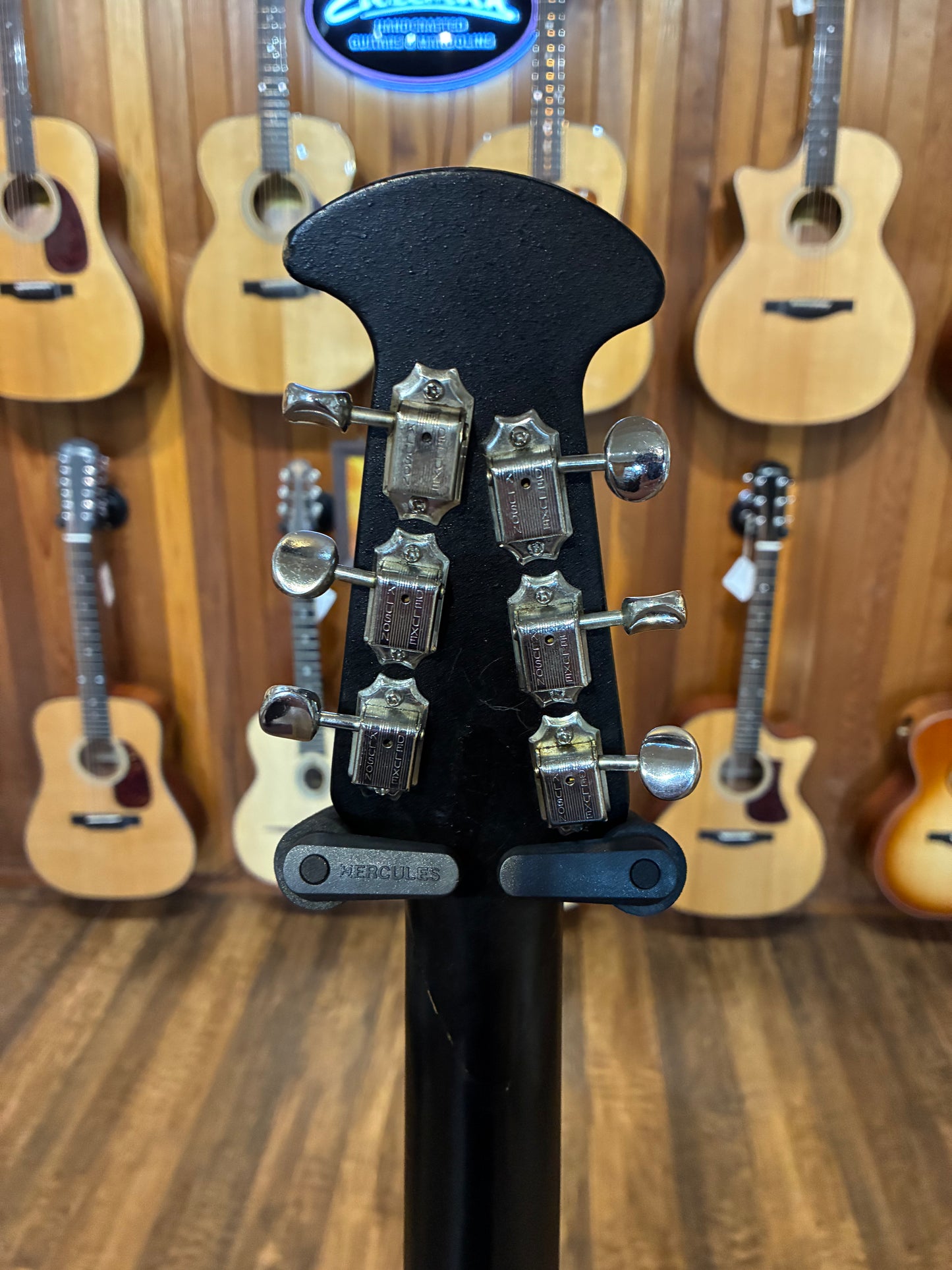 Ovation Eclipse K1235-5 Hollow Body Electric Guitar w/Case - Black (Early 1970's)